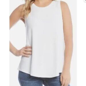 Karen Kane Lifestyle Sleeveless Pullover Tank Top Size MP White